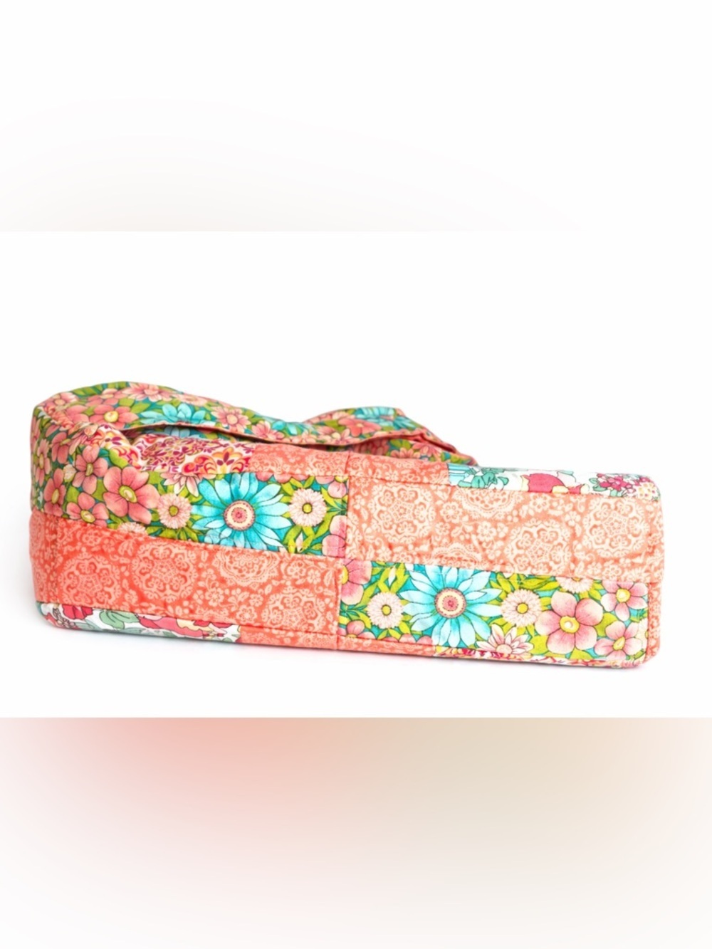 Handmade Floral Patchwork Tote Bag Set w/ Matching Wallet,Eyeglass Case, & Pouch - Picture 9 of 14